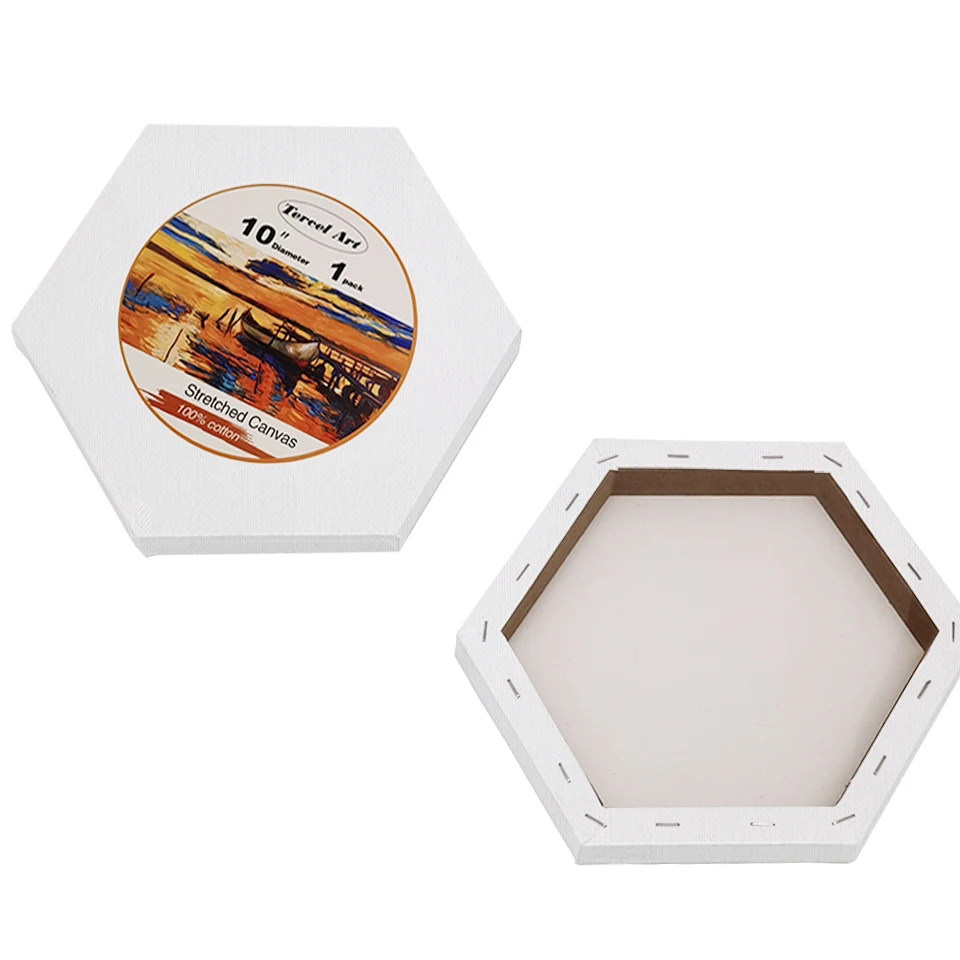 Customized shape Hand-painted Diy Blank Painting Canvas Frame Cotton Stretched Painting Canvas