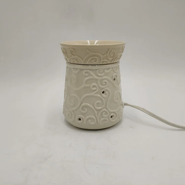 High Quality Modern Family Life Fragrance Ceramic Wax Warmer Electric Candle Warmer with Night Light Wholesale for Indoor Use