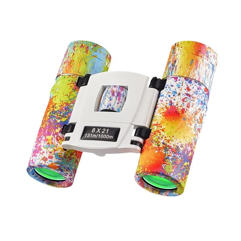 Portable Educational Toys telescope camouflage kids fancy gift 8x21 binocular Boys Girls Birthday handheld mini folding scope