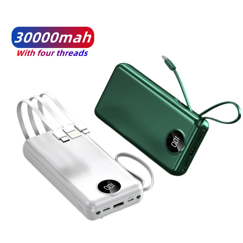 30000mAh Power Bank External Battery For Phone Portable Charger Powerbank 30000 mAh Powerbank LED display   Custom logo