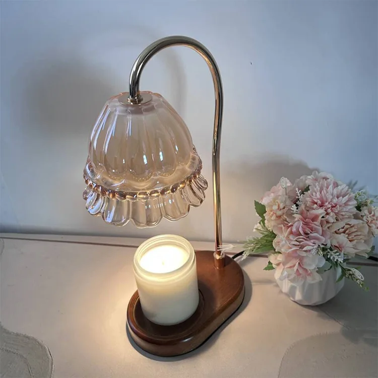 Wedding Gift Aromatherapy Melting Wax Lamp Crystal Dimmable Lotus Candle Warmer Lamp