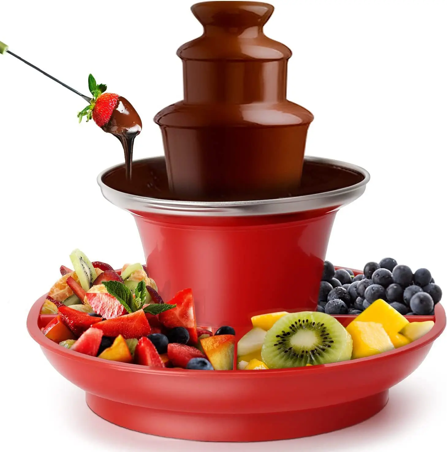 Professional Electric Chocolate Fountain 3 layers detachable Commercial Chocolate Fountain Machine
