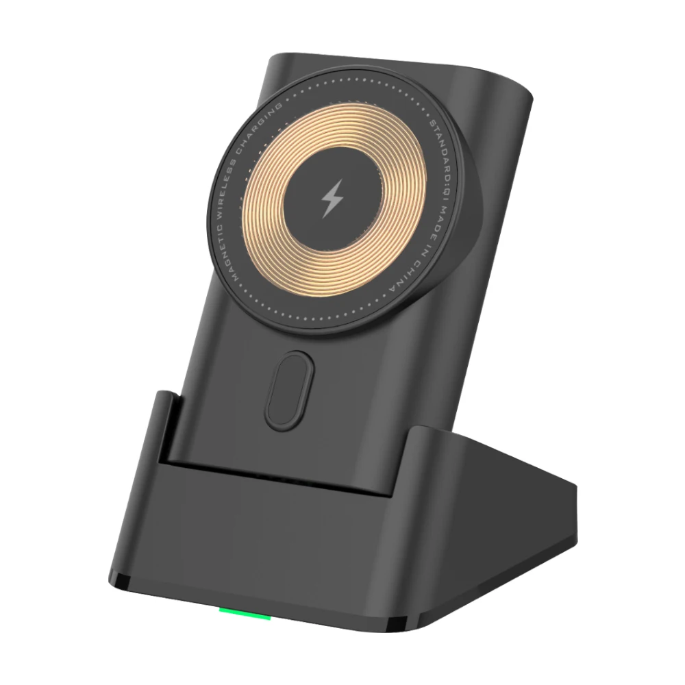 3 in 1 Magnetic Wireless Charging Powerbank Built-in Type-C Cable Phone Charger