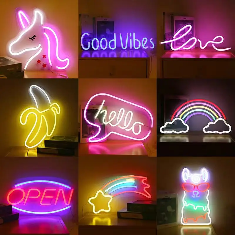 Hot Sale Good Quality Indoor Personalized Sign Custom Made Wall Mount Babe-mirror Acrylic Led Neon Sign