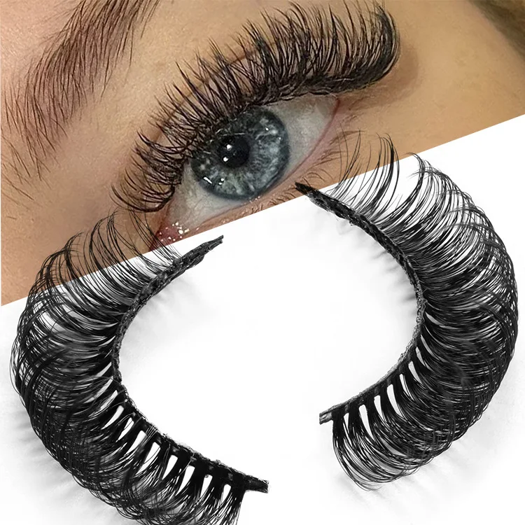 Hot Styles Russian Eyelashes Extension Effect DD Curl Deep Curl Super Fluffy False Russian Strip Eyelashes