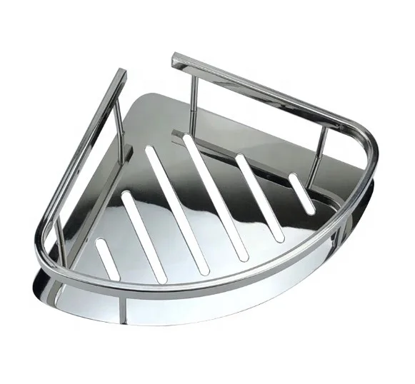 SUS304 stainless steel single-deck Bathroom Corner Shelves made in china