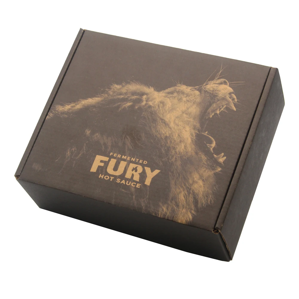 Custom Black Kraft Bottle Mailer Craft Paper Box Divider