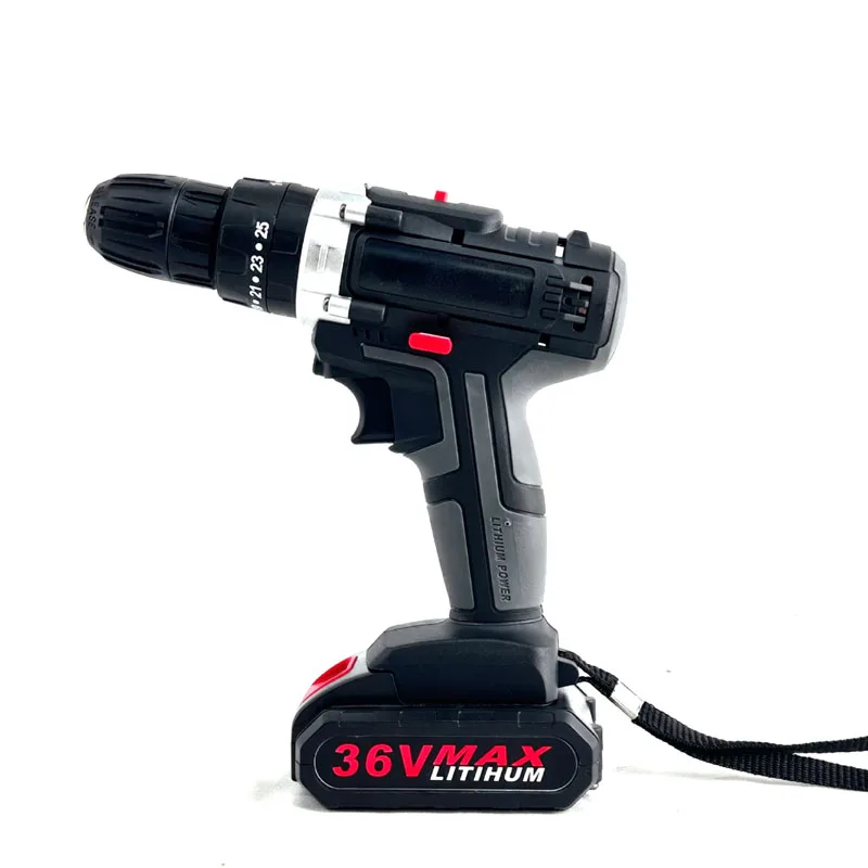 LARIX 21V Li-ion Electric Drill Home Drilling Tools Lithium Rechargeable Blushed Wireless DIY Power Tools Drill