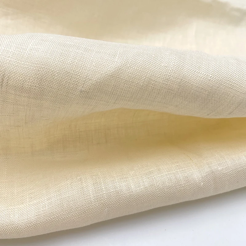 Customized MOQ 100% linen fabric 150gsm woven linen fabric 14 * 14 for dress