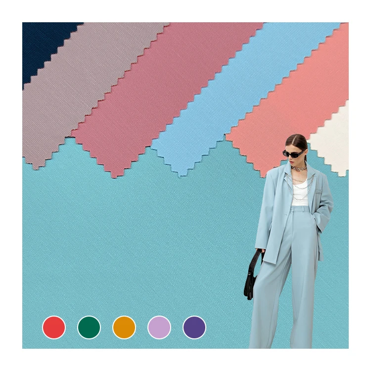 Высококачественная искусственная нейлоновая спандексная ткань Римский материал китайский производитель однотонная трикотажная 50S tencil Roma/