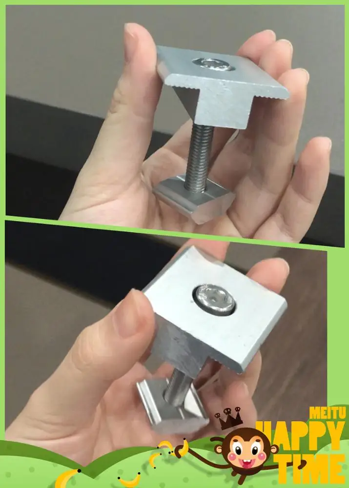 Solar panel hardware inter clamp end clamp for roof pv racking system