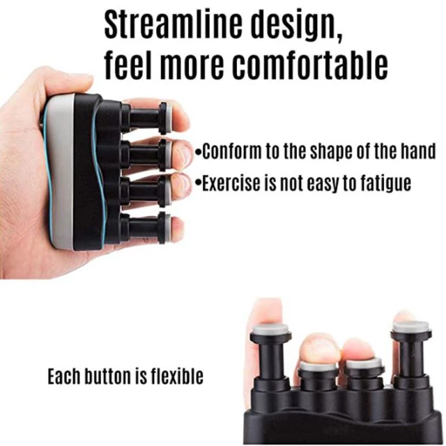 Adjustable Piano Guitar Finger Exerciser Fitness Strengthener Hand Grip Finger Trainer Finger Rehabilitation