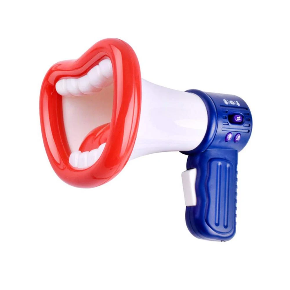 Child Sound Recording Speaker Sound Effects Big Red Lips Megaphone Voice Changer Joke Toy