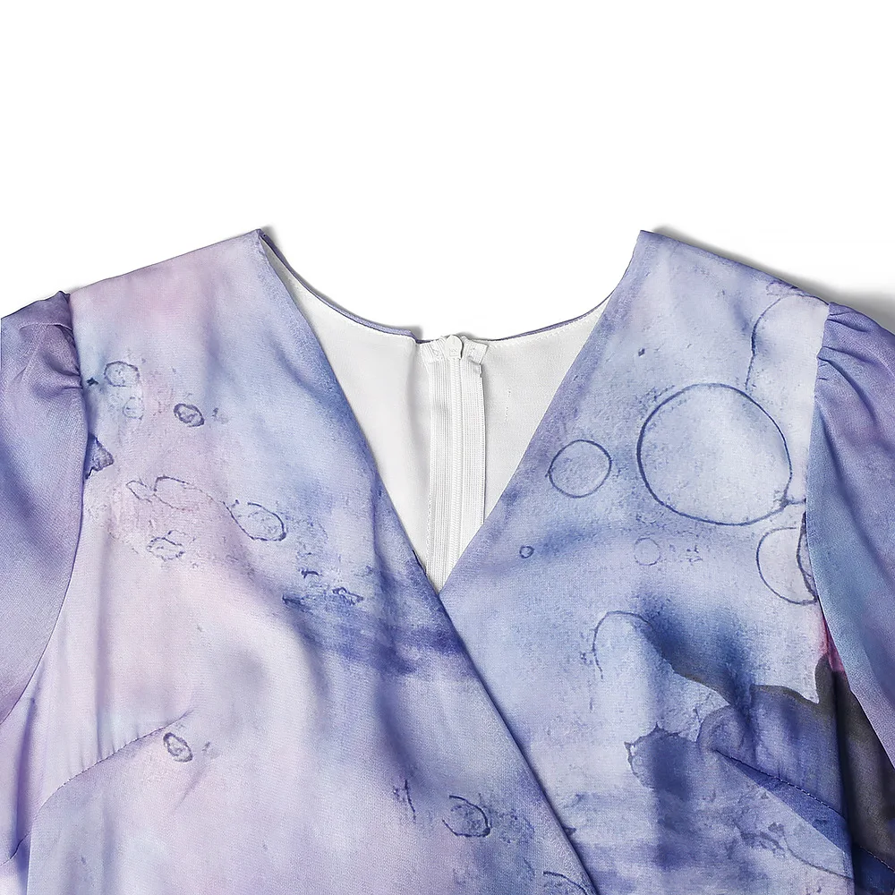 1943 MuslimQLO Literary retro V-neck dress african maxi print dresses for women  wholesale clothing south africa