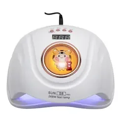 2022  OEM latest arrival nail lamp 268w uv led nail drier machine 57 led beads Sun s8 pro cartoon pig tiger panda for nail art