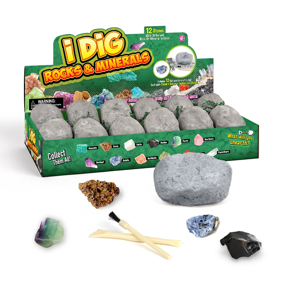 Dig up 12 Eggs & Discover Surprise Dinosaurs Science STEM Toys Kits for Kids Activities Educational Gifts for Boys & Girls