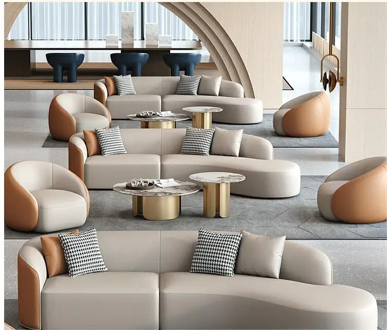 Modern luxury hotel sofa business negotiation office sofa