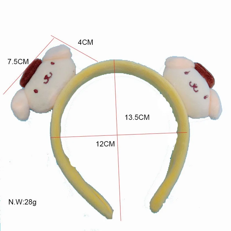 Kawaii Plush Hairband Cartoon Cute plush kuromi headbands girl headbands for skin care