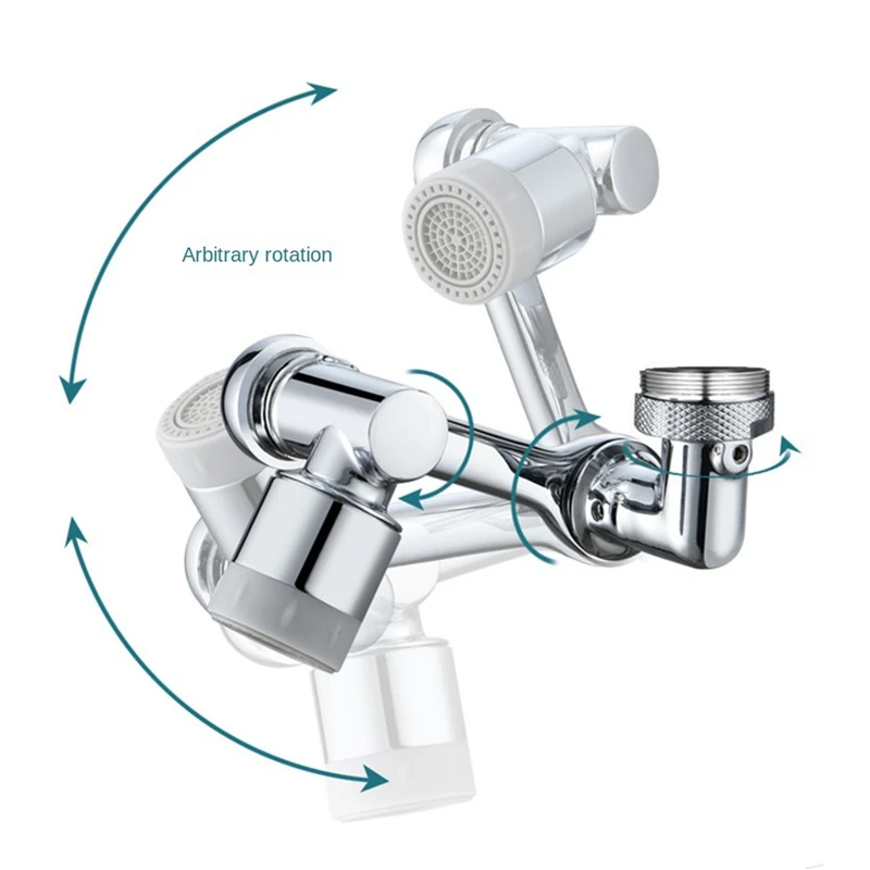 Arm kids rotatable nozzle sink sprayer tap aerator splash kitchen bathroom baby universal 1080 degree rotating faucet extender