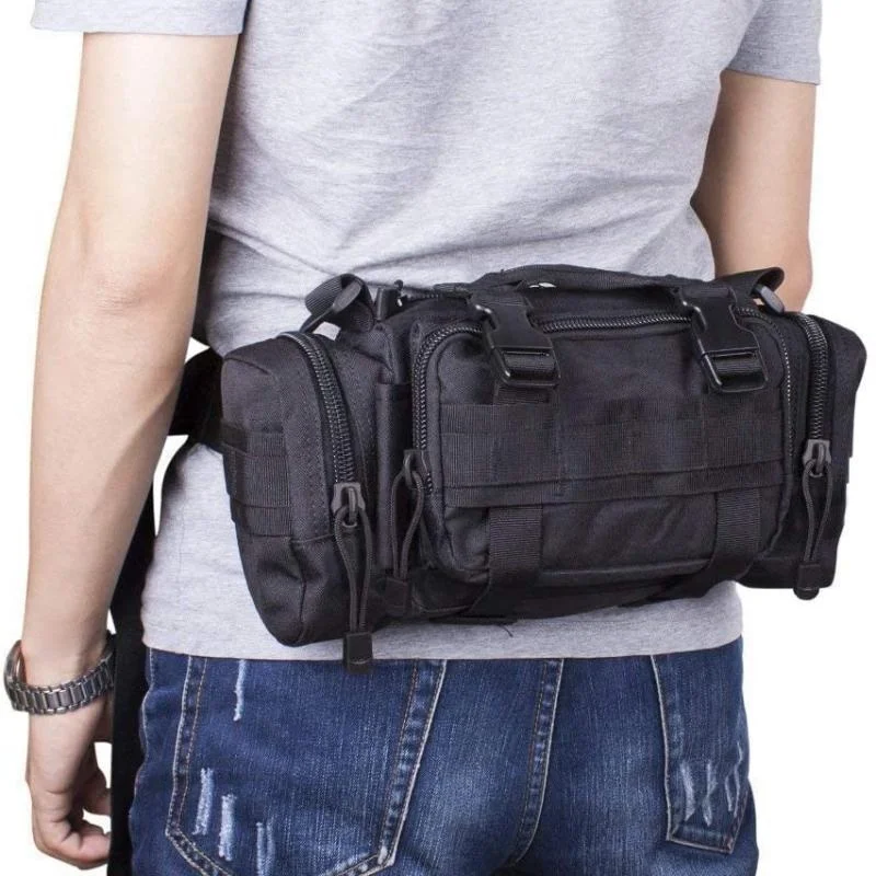 Outdoor Portable Multi-function Fanny Fishing Storage Pack Fishing Tackle Bag with Adjustable Waist Strap