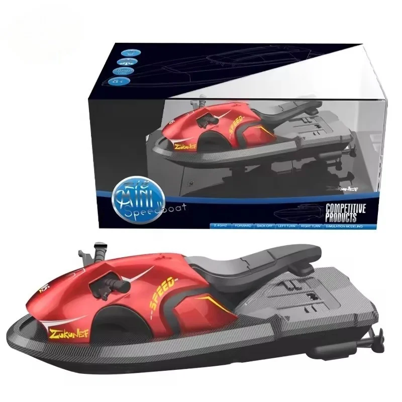 Speedboad Wave Speeder Rc Toy For Children, Plastic Powerful Cool Outdoor Pool Sea Watercraft Remote Control Motorboat