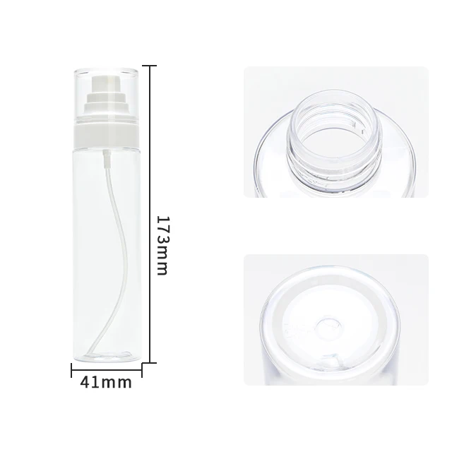 Wholesale white green transparent plastic spray bottle for cosmetic packaging 200ml
