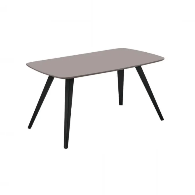 Home Furniture Modern Black Painting Glass Dining Table