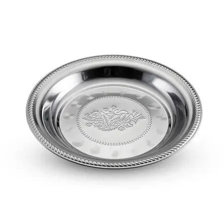 FTS metal tray restaurant silver dining sets cheap thick making indian hotel roll catering serving trays