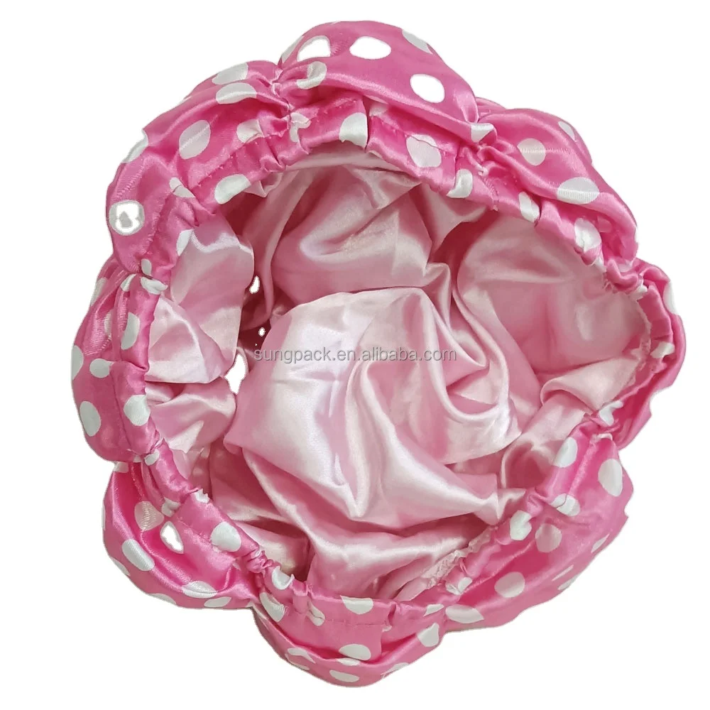 Triple Layers Soft Satin Sleep Caps for Braids Locs Hair Head Cover Swim Bath Turban Caps Shower Bonnets