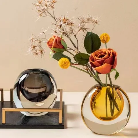 Europe murano hand blown art glass vase decoration