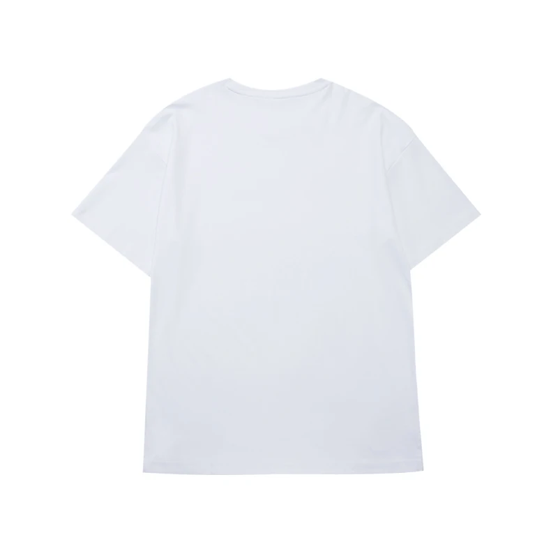 Premium Custom Men Crewneck Printing Logo Men O Neck T-Shirt Thick 190Gsm Cotton Blank Paint White T Shirts