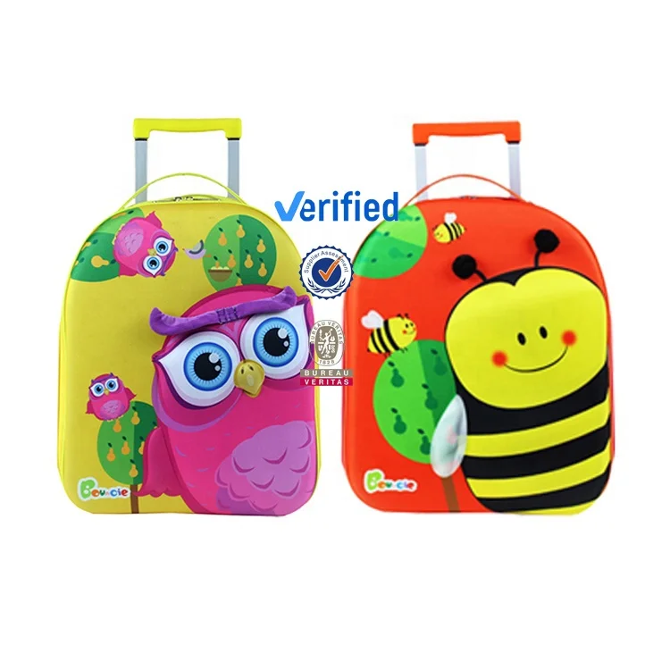 Eminent Bags Travel Luggage Suitcase 15inch Wheeled Eva Custom Made High Quality Cartoon Kids Children Spinner OEM Carry-on