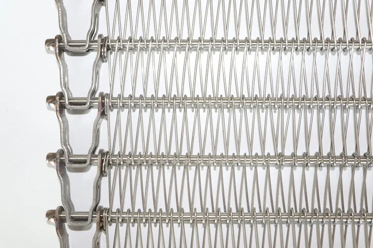 Stainless Steel Wire Mesh  Metal Spiral Grid Sushi Conveyor Belt Price