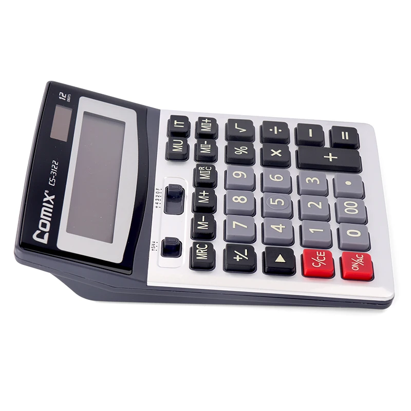 Comix wholesale customized promotion silicone thin calculator 12 digits desktop calculator
