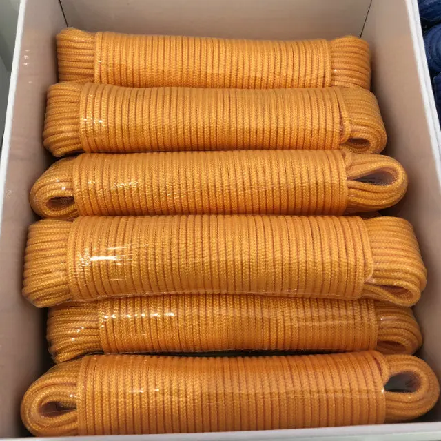 orange red yellow 12 14 16 18 mm * 180 200 220 m double braided pp polypropylene marine mooring rope