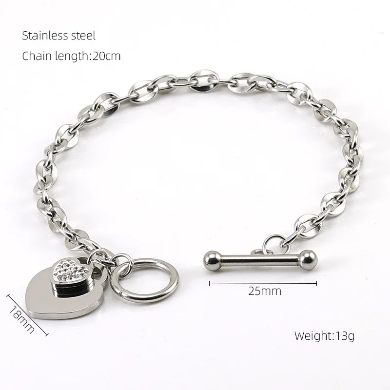 Wholesale Stainless Steel Jewelry Set Women Popular Designer Jewelry Heart 18k Gold Non Tarnish Chain Bracelet
