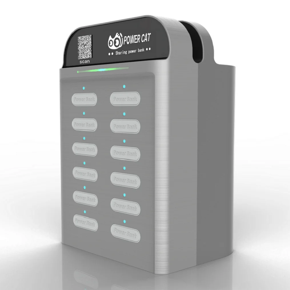 new products 12 slots Customized APP for banks power shared with three year warranty power bank vending machine