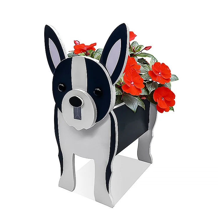 Factory Price Plant Flower Pots Plastic Dogs Shaped Lovely Style For Home Outdoor Decor