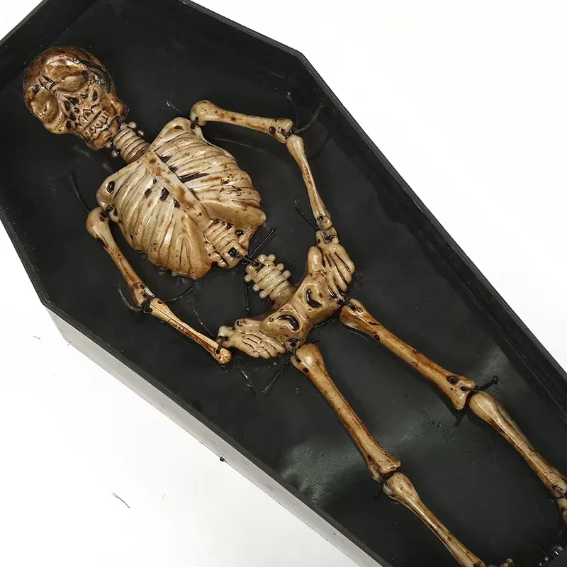Dancing Skeleton Toys Halloween Scary Coffin Skeleton Electric Halloween Prank Toy Halloween Party Supplies