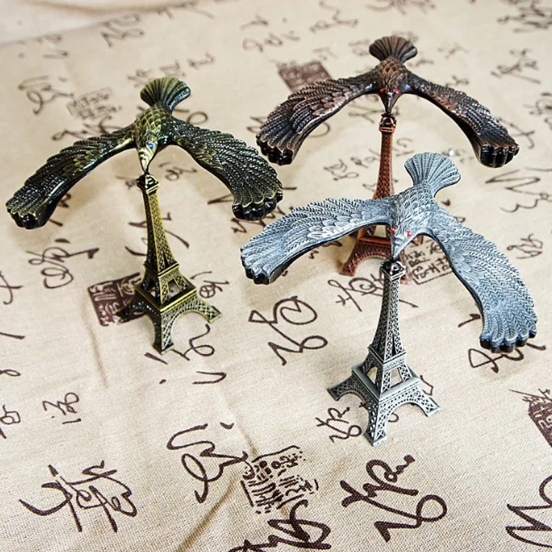 12cm Nordic Creative Metal Iron Tower Model Balance Bird Statue Home Office Home Decoration Accessories Gift