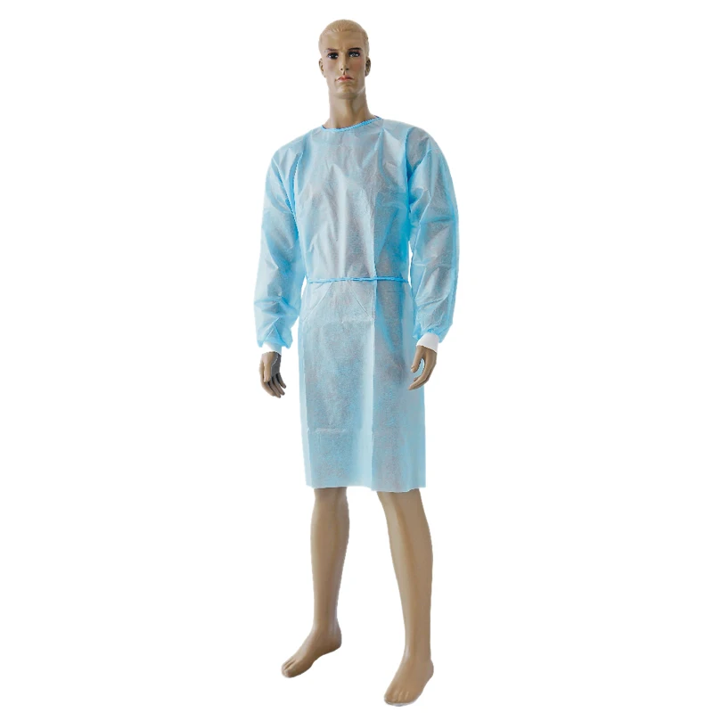 Disposable blue isolation clothes custom breathable disposable surgical gowns