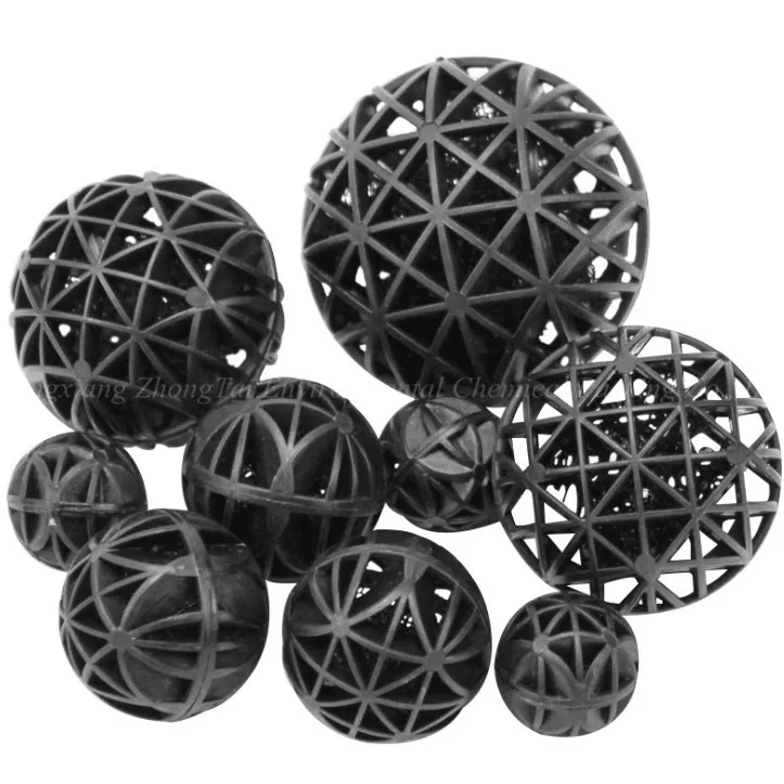 Aquarium Water Filter Media Different Size Bio Balls With Foam Core For Fish Farm And Koi Pond