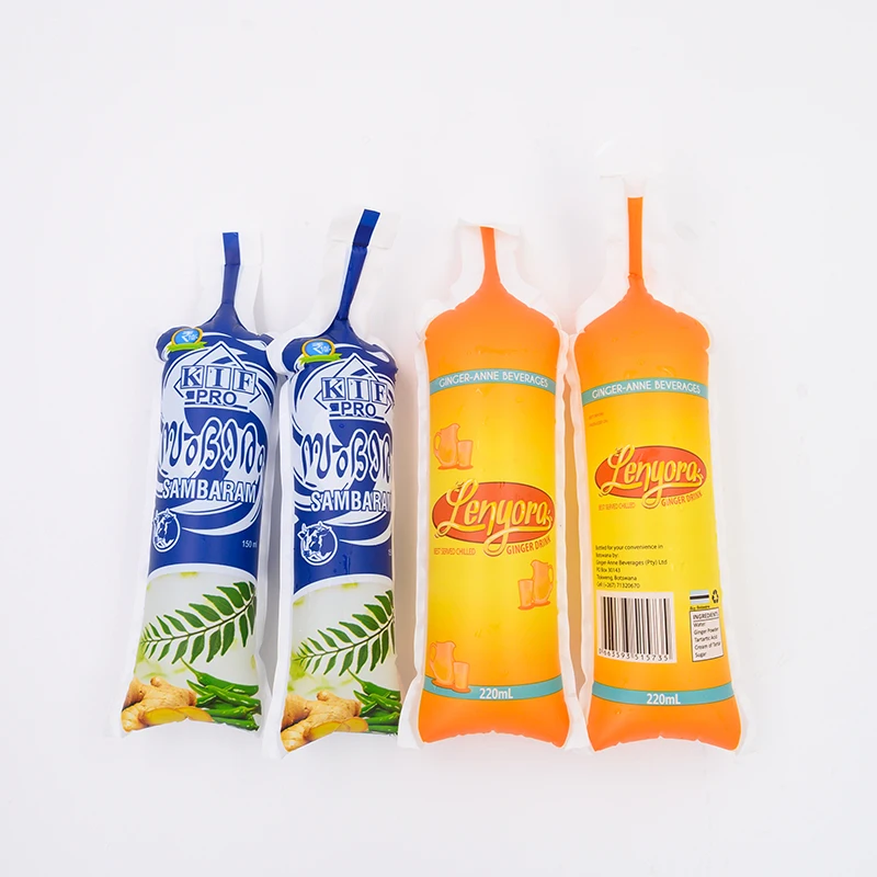 Пластиковые пакеты в форме бутылки для пищевых продуктов упаковка жидкого соуса молока напитков сока йогурта