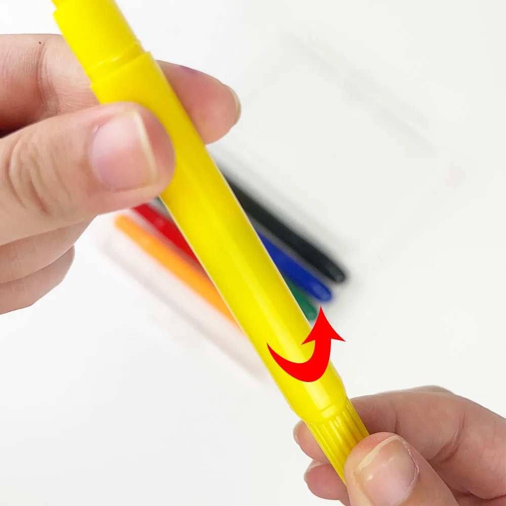 6 Colors Stationery Factory Wholesale Non Toxic Washable Crayons Twistable Crayons