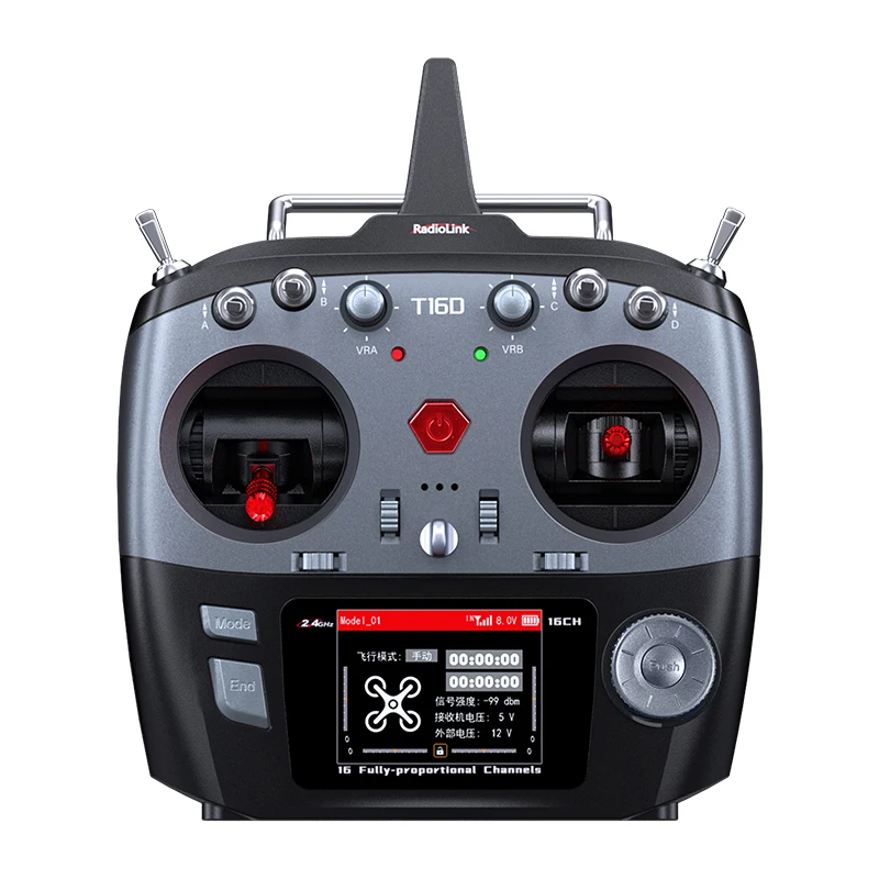 RadioLink T16D with Receiver R16F RC Remote Controller 16 Channels Transmitter Radio Controller for UAV/RC Plane/RC Car/Drone