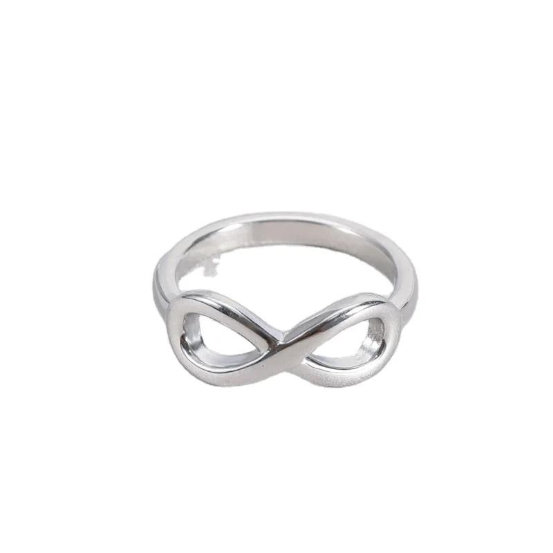 Wholesale stainless steel Endless Love Infinity Symbol Rings