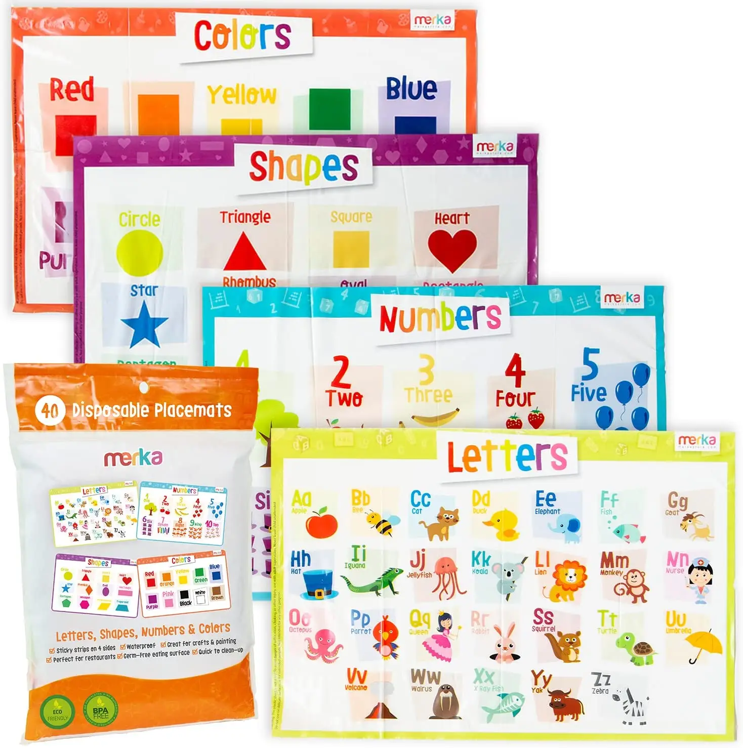 Custom Print Super Sticky Anti-Skidding Plastic Baby Table Mat Disposable Kids Placemat