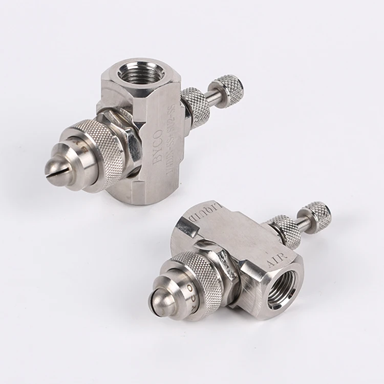 BYCO Pressure adjustable two fluid nozzle,air rotating nozzle,pneumatic air nozzle