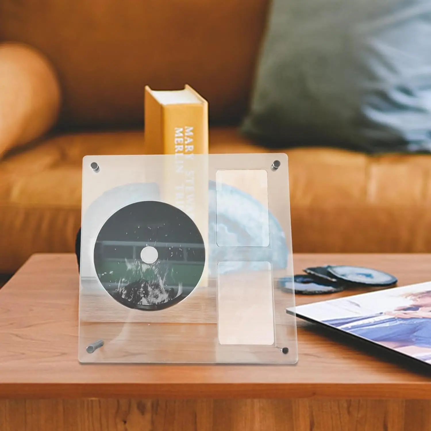 Promotional  Acrylic Album CD/Photocard Display Stand, Holds 2 Photocards Display Frame Clear Shelf Photocard Display Frame Phot