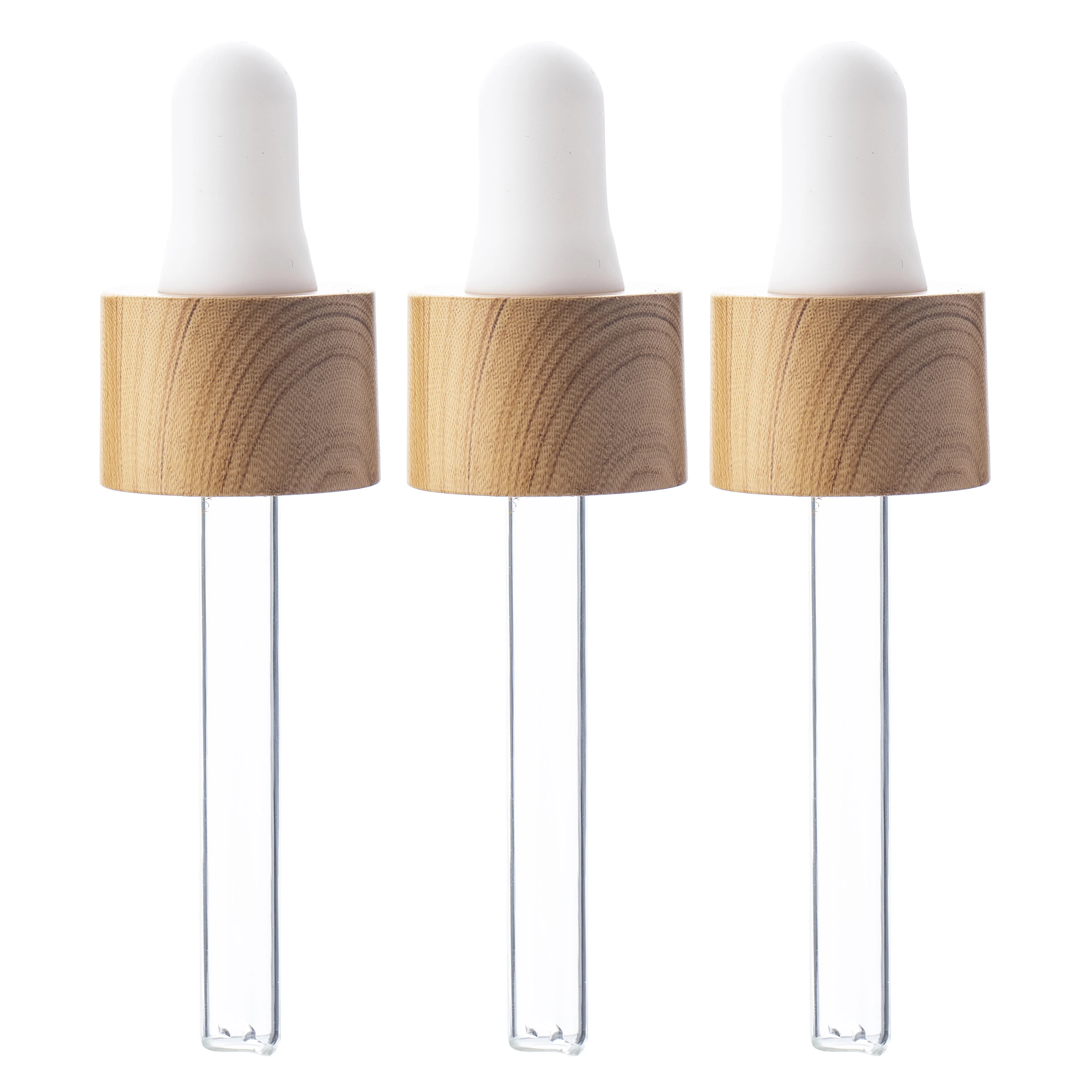 13mm 18mm 20mm new product water transfer printed wooden dropper glass pipette rubber bulb bottle caps
